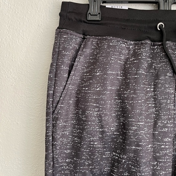 Retro Stitch Man  Black  Tapered Leg Drawstring Jogger Pants ,Size M - Picture 3 of 8